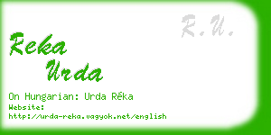 reka urda business card