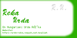 reka urda business card